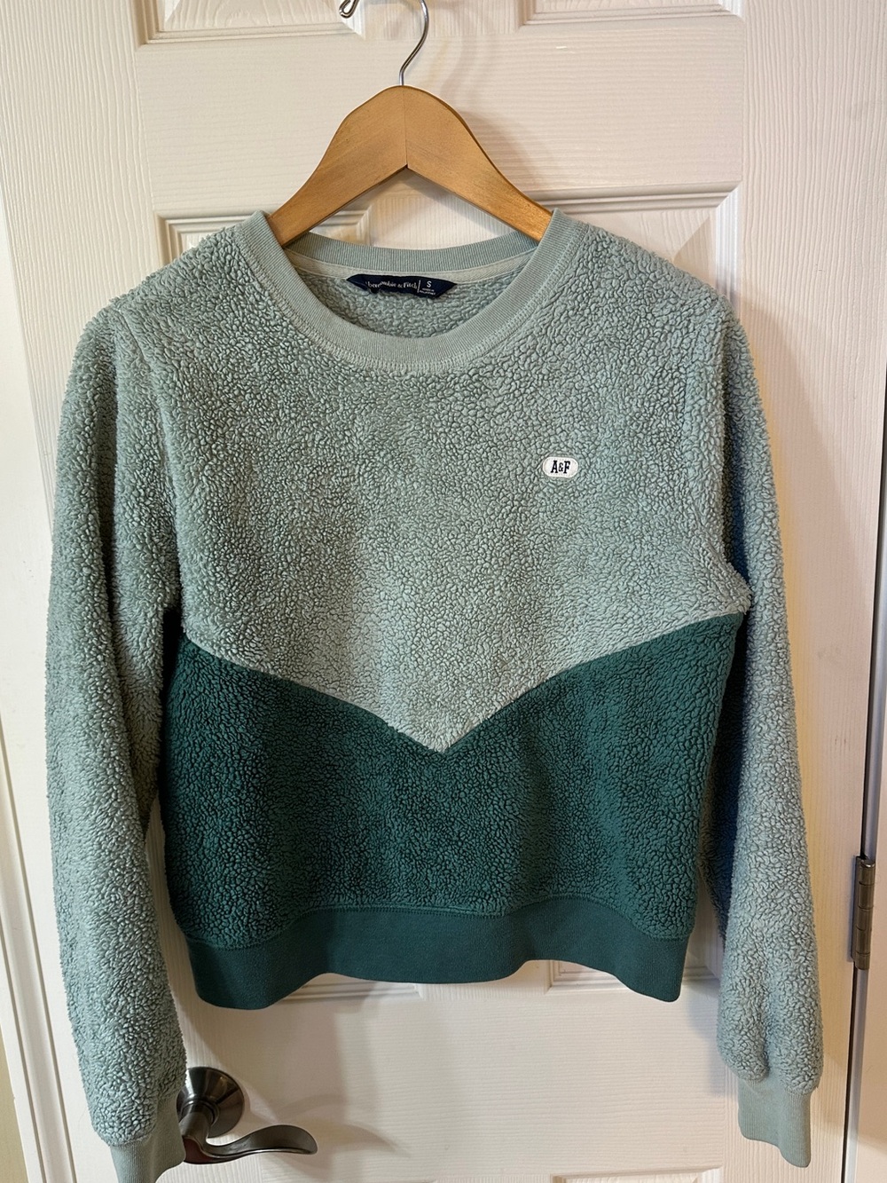 Vintage Abercrombie & Fitch Sherpa Teo Tone Sweatshirt Retro Comfy Small